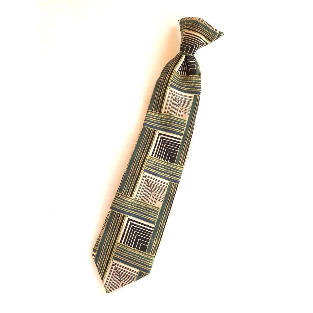 Clip On Tie,Boy's Black and White,PreTied Michael James traditional Dress